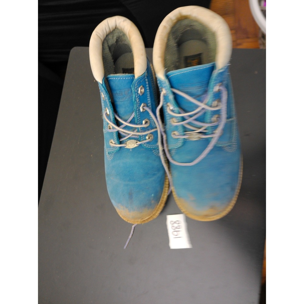 Timberland Waterproof Chukka Boots Mens 9 Blue Leather Rugged Streetwear 22388